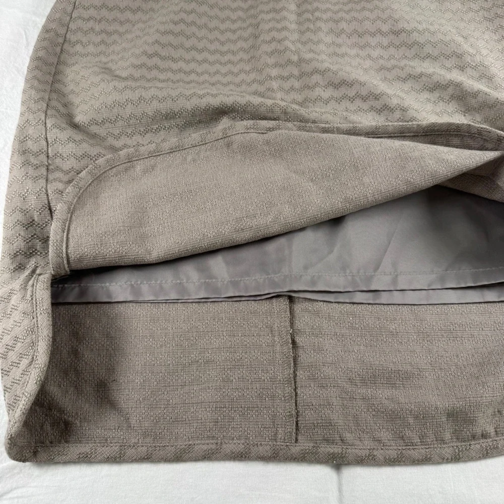 Ann Taylor‎ LOFT Size 8 Taupe Tan Lined Textured Zig Zag Pattern Pencil Skirt